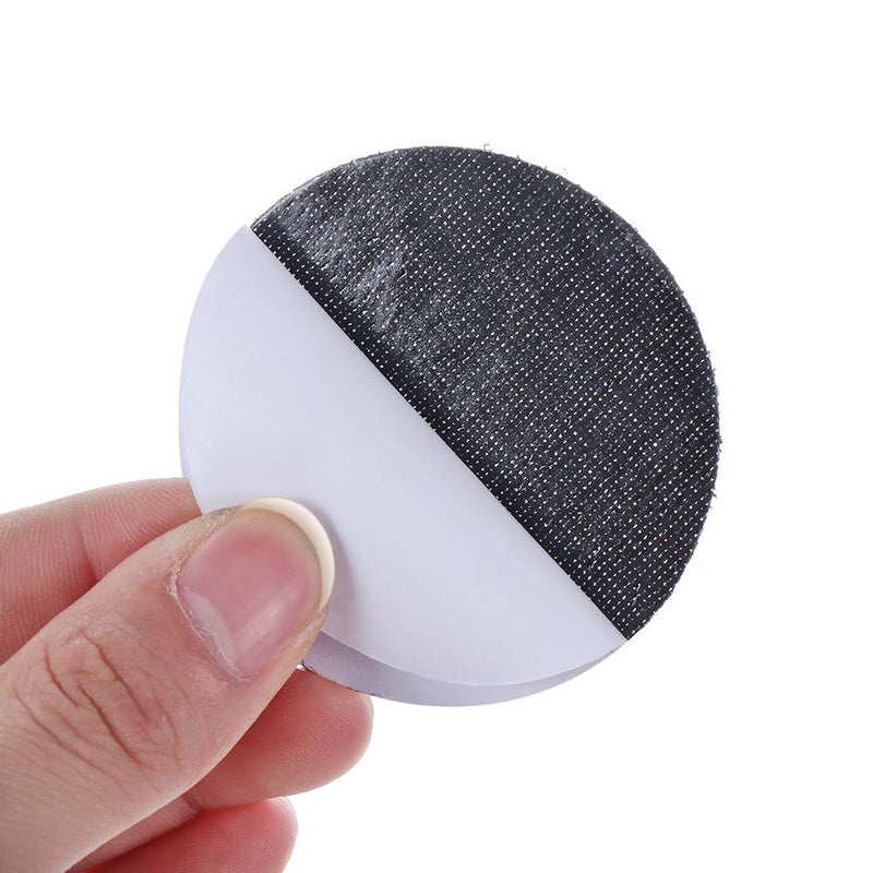 LLPT 32 Pairs Hook and Loop Tape Fastener Round Dia. 2.4â€ Sticky Dots Pad with Heavy Duty Adhesive Hook Loop Strip Mounting Tape for Home Deco Office School Outdoor (RSB320) - Image 4